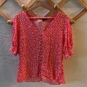 Floral Banana Republic blouse size M